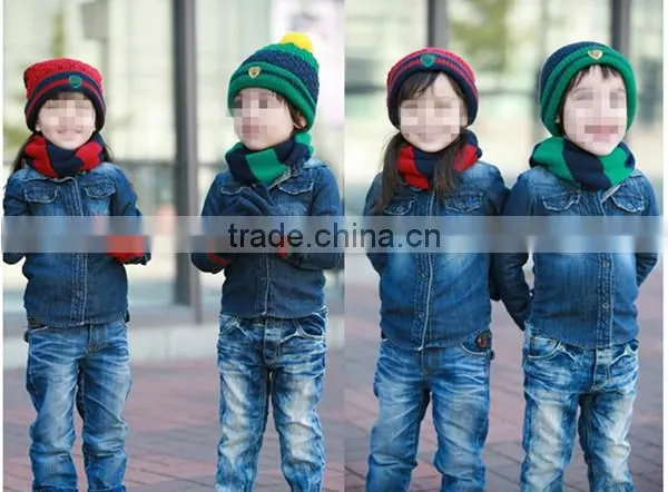 Englishism 5 colors choice autumn and winter warm double color acrylic winter woolen children scarf