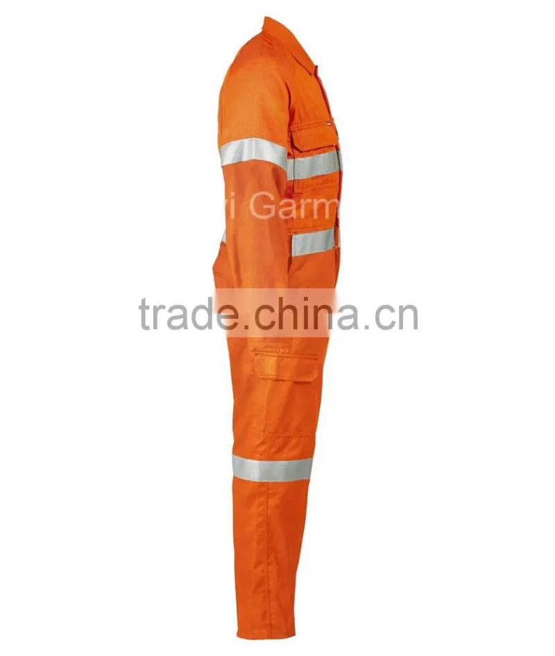 Orange Nomex FR viscose Flame Retardant Coverall with 3M Scotchlite