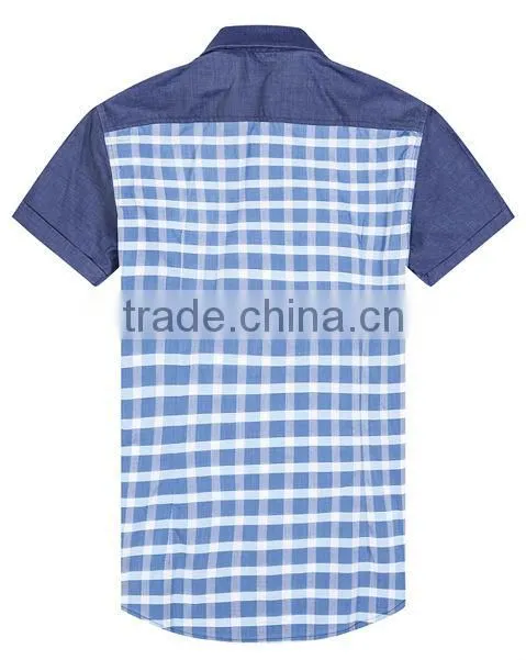Wholesale plaids latest shirt designs summer men dress shirt 2016