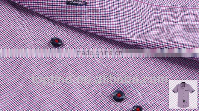 Fashion double button down collar fake pocket short sleeve shirt