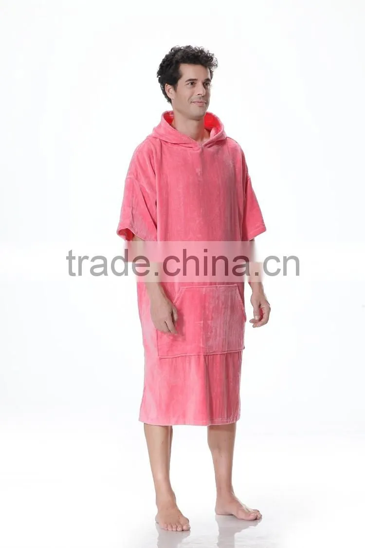 Cheap cotton velour unisex privacy poncho towel
