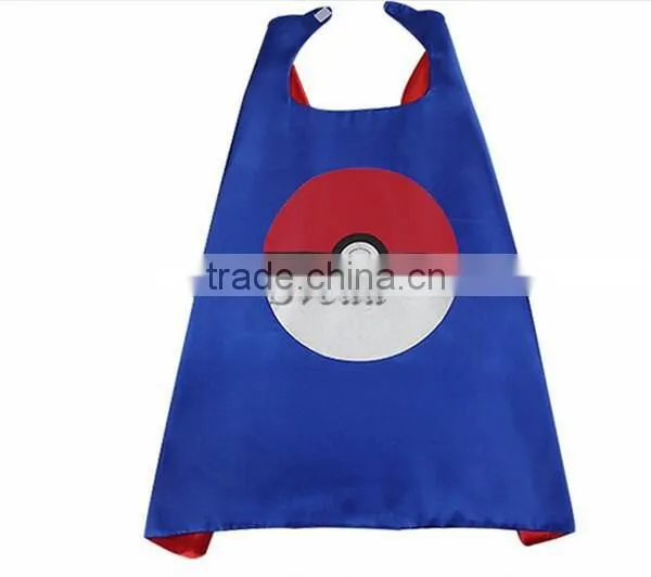 High Quality Pocket Monster Pikachu Cloak with mask 70cm Halloween cosplay Pokemon Pikachu mask