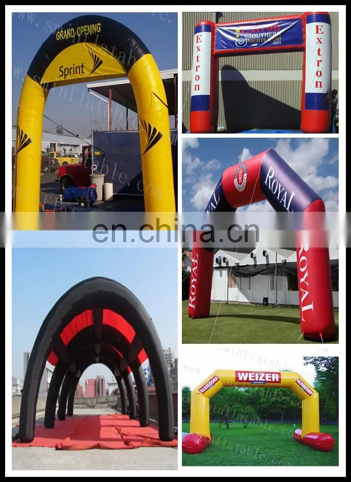 26 Ft "Finish" Inflatable Arch Archway Hexagon & Fan