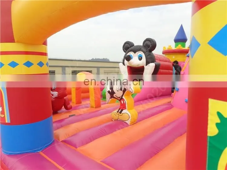 Guangzhou manufacturer produces commercial inflatable bouncer castle for kids mickey mouse inflatable bounce house for sale