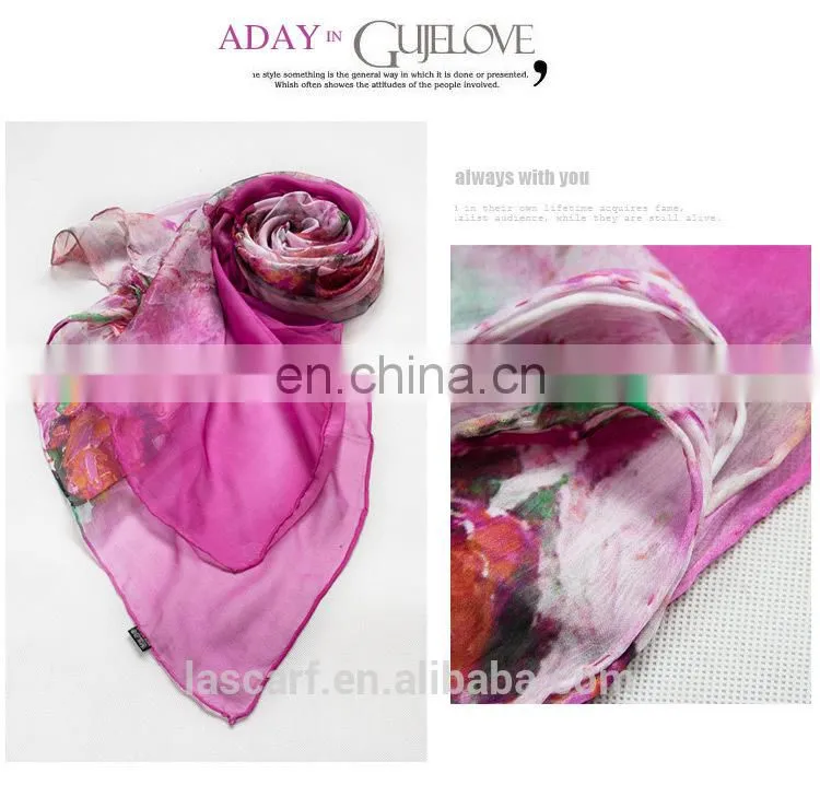2015fashion style newest high quality silk crepe georgette digital printing scarfs(SP859L)