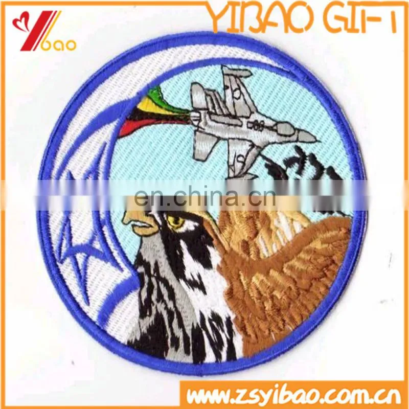 promo iron on backing small szie embroidery patch /emblem patch for advertising