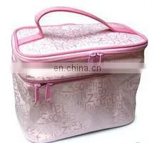 transparent PVC cosmetic bag for realistic type design,polyester materail mini cosmetic bag