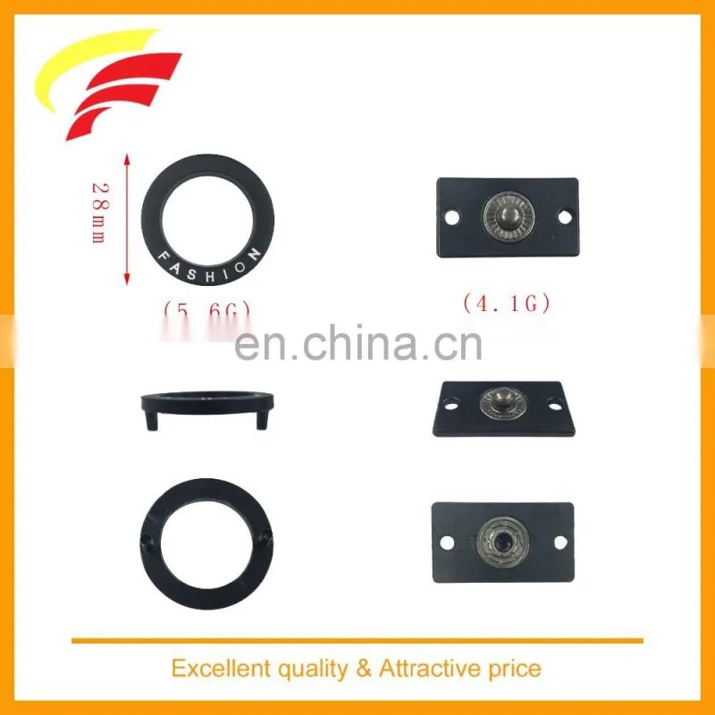 custom logo fashion two parts zinc alloy metal snap button for coat