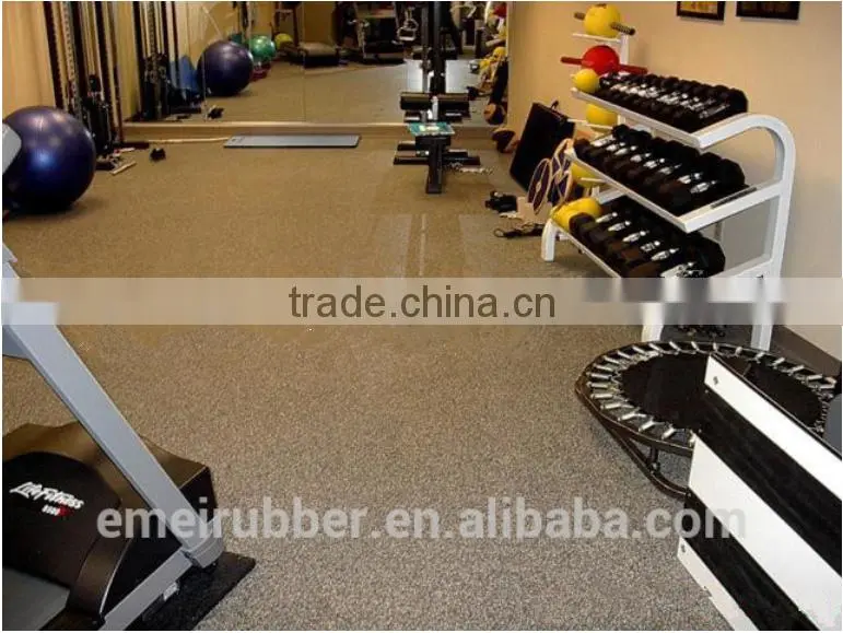 EMEI gym rubber mat with different colors