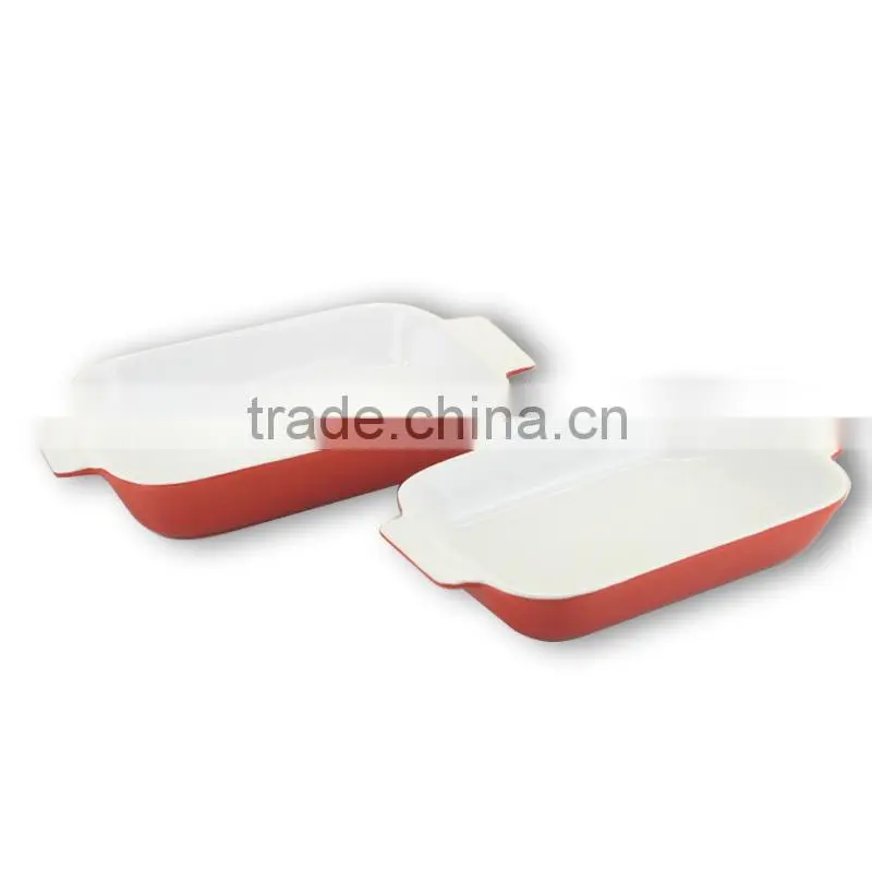 rectangular shaped ceramic baking dish