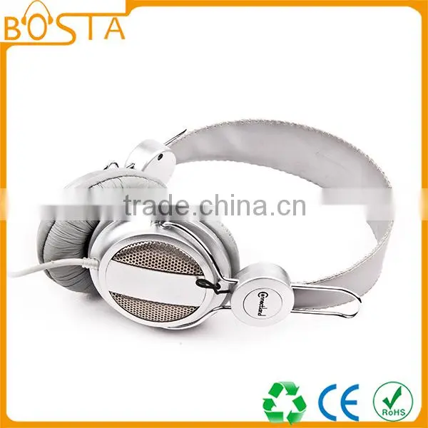 High tech fancy communication walkid talkie super bass coolest design silver headphones