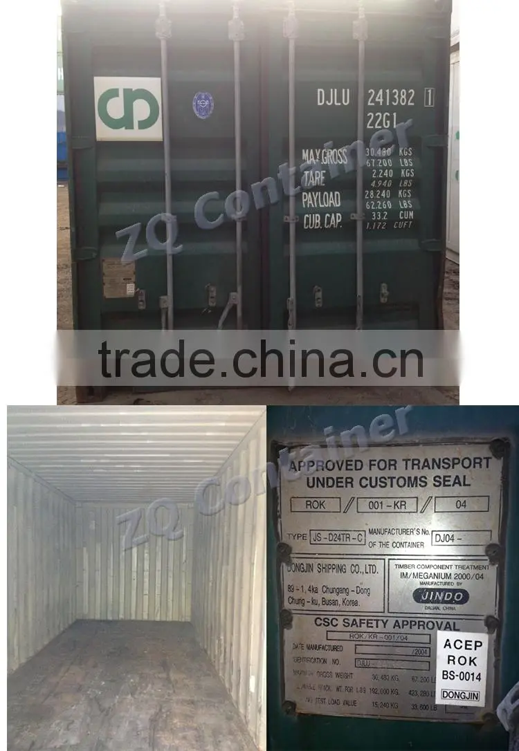 Dry Container Type and ISO9001 Certification containers
