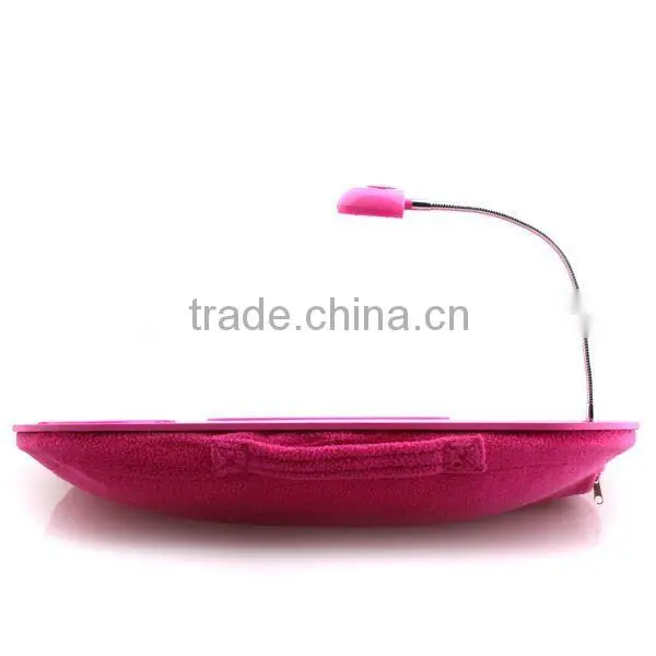 Portable padded laptop tray
