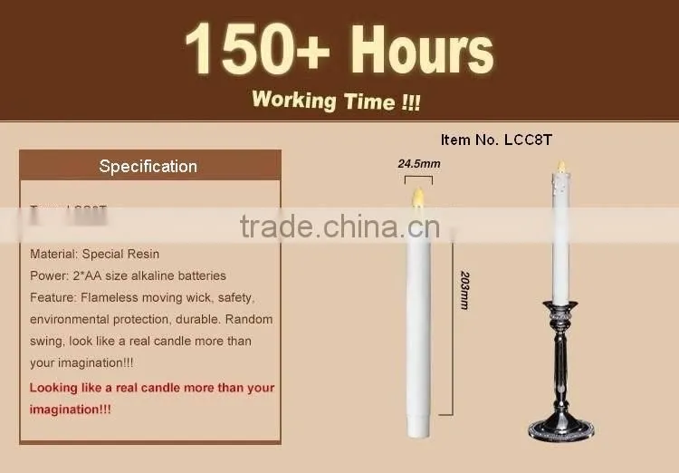 LED insert candle with moving flame, with USA and EU patent