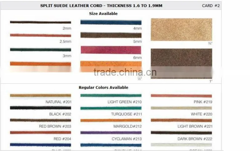 Split Suede Leather Cord