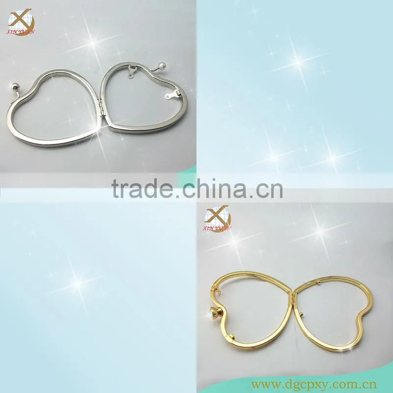 Very Beautiful Heart-shape clutch box metal frame with various clour&size