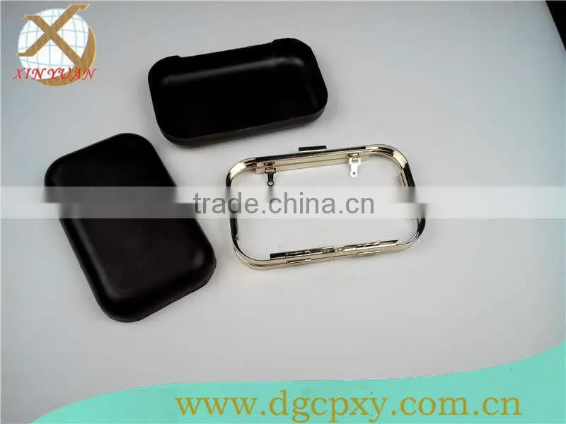 fashion metal clutch frames with plastic shell cover