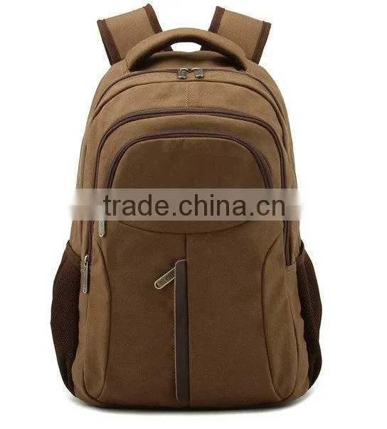brown canvas backpacks for college student,vintage fashion backpack bags