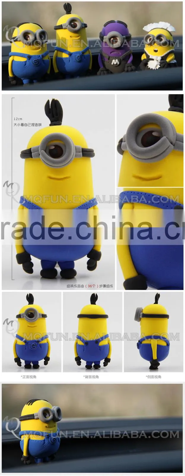 Mini Qute Bonnie kawaii Anime Despicable me Jorge DIY cartoon building block plasticine clay educational toy NO.BN9987-1