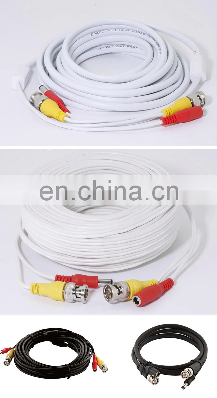 Factory supply BNC Male Cable DC+BNC CCTV Video Cables for CCTV Camera