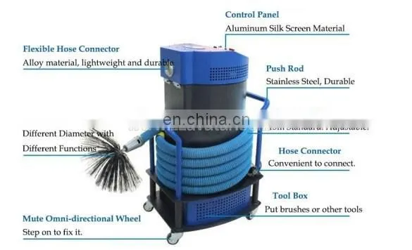 All In One Design Air Duct Cleaning Equipment Vacuum With 3000w Negative Pressure