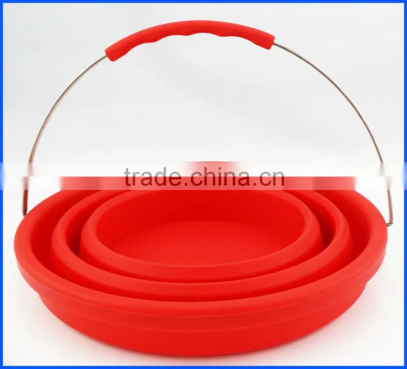 Hot Selling Silicone Rubber Collapsible Folding Ice Bucket Pail