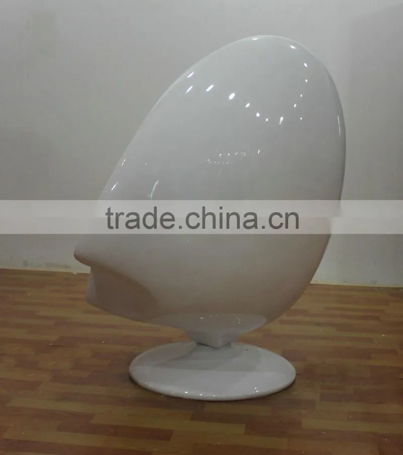 Fiberglass luxury living room furniture blue egg chair