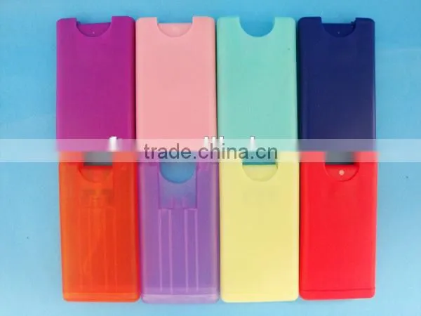 12ml oval square perfume bottle with aluminum mist sprayer in credit card shape, name card shape perfume atomizer