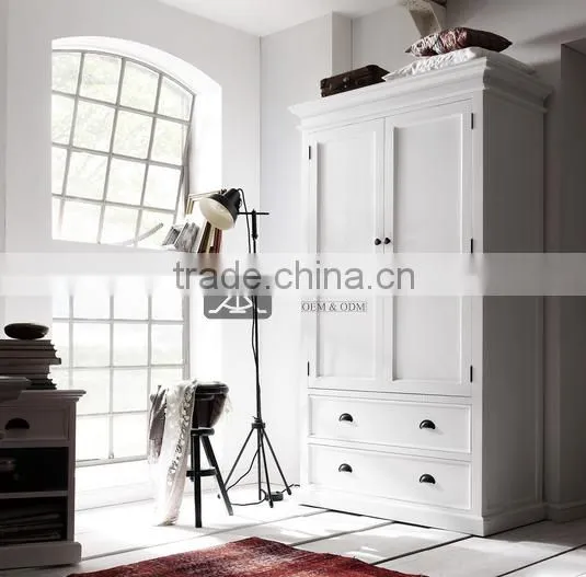 WD-061 High End Apartment White Paint Wardrobe
