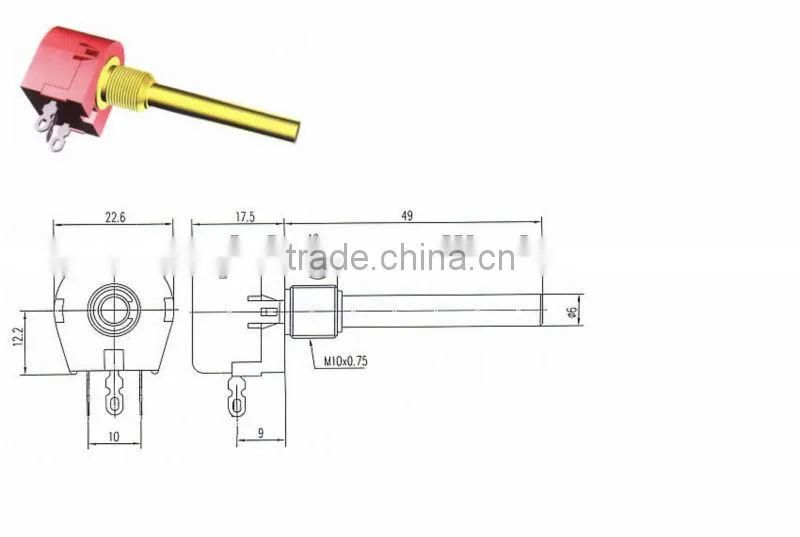 Electronics WX118 50K rotary potentiometer long shaft potentiometers