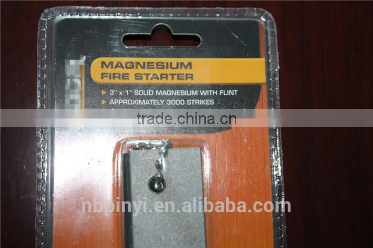 Flint Magnesium /Aluminium Alloy Fire Starter with compass outdoor survival gear striker neseccory