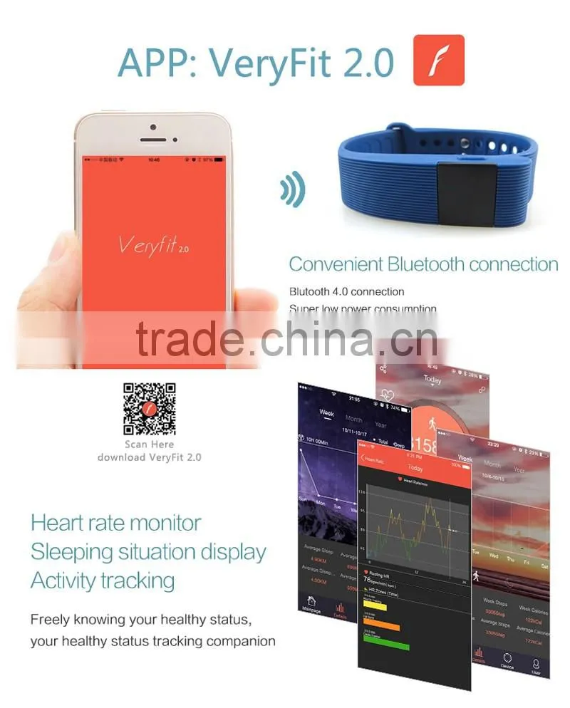 silicone wristbands cicret smart bracelet optional heart rate monitor fitness watch