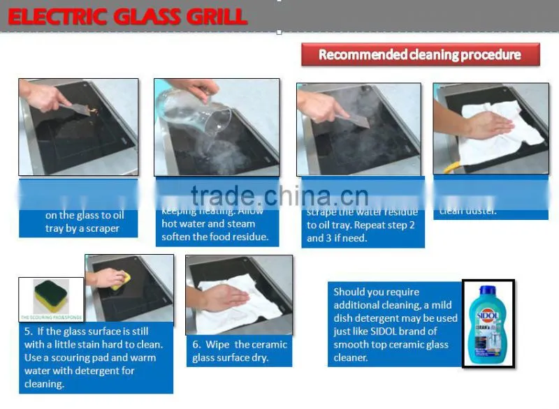 portable electric glass grill , bbq grill
