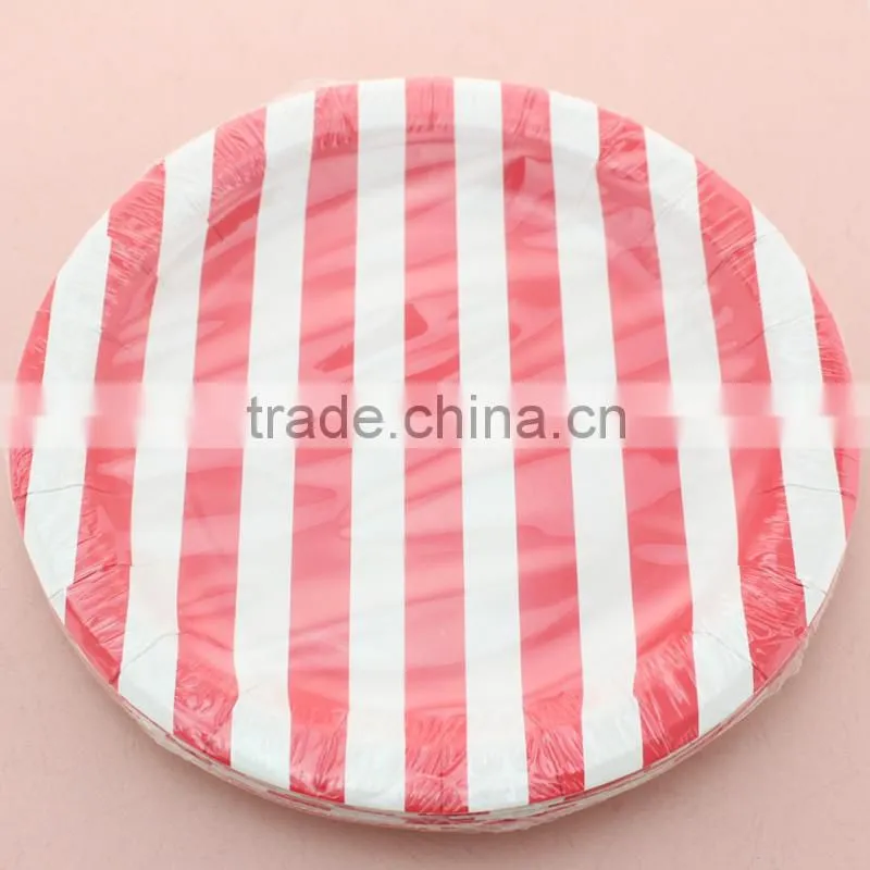 New Products 2015 Lace Pattern Party Theme Round Paper Plates for Party Supplies