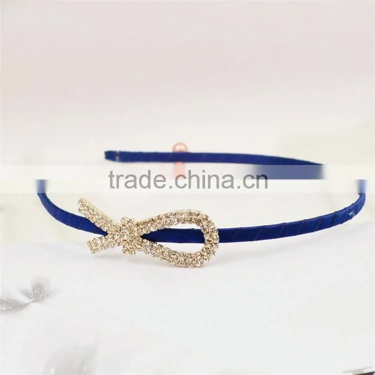 2015 Fashion Party Pearl Crystal Rhinestone Headwear Punk Hair Bow Headband