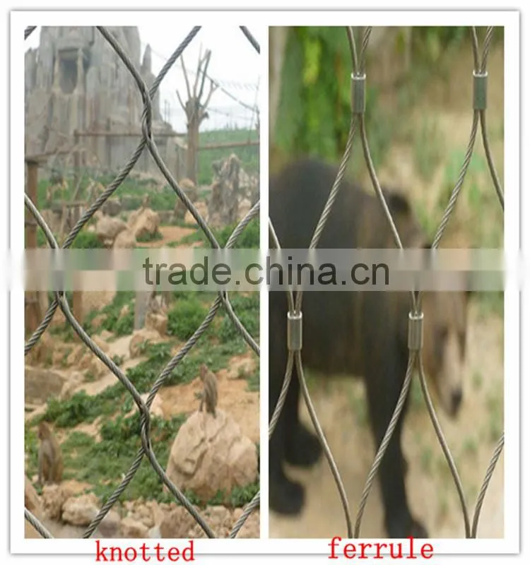 ISO Manufactory provide hand woven stainless steel mesh netting/stainless steel mesh rope netting