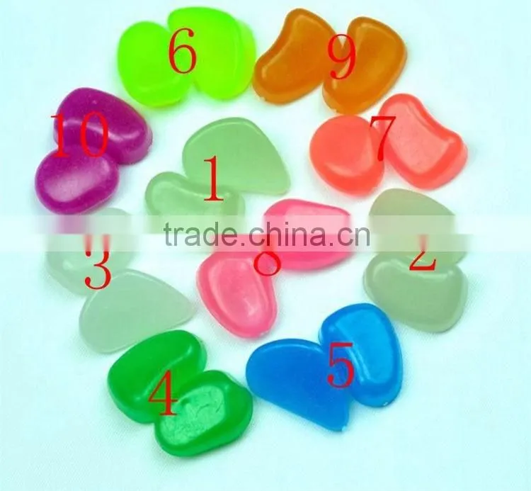 glow in the dark and light pebble stone for decoration