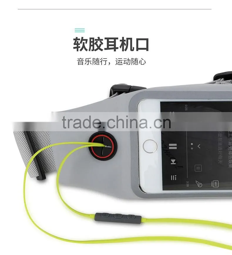 ROCK original universal running belt bag touchable window sweatproof fluorescence sport bag for 6inch mobile phone