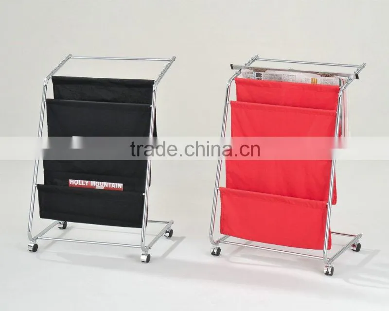 Hot Metal Display with Wheels Magazine Rack