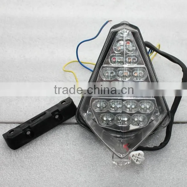 clear led motorcycle tail lights with turn light for Yamaha YZF R1