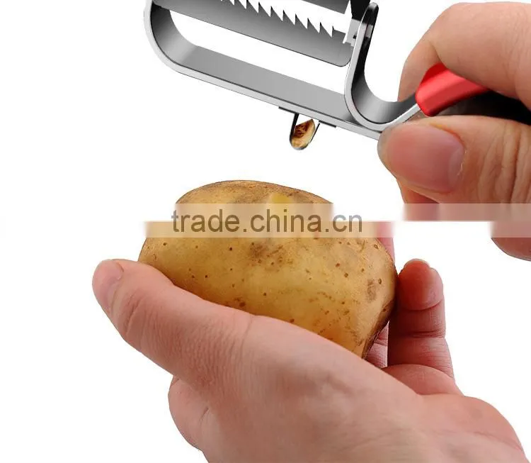 S/S+TPR Creative peeler/ Kitchen tools stainless steel fruit&vegetable peeler