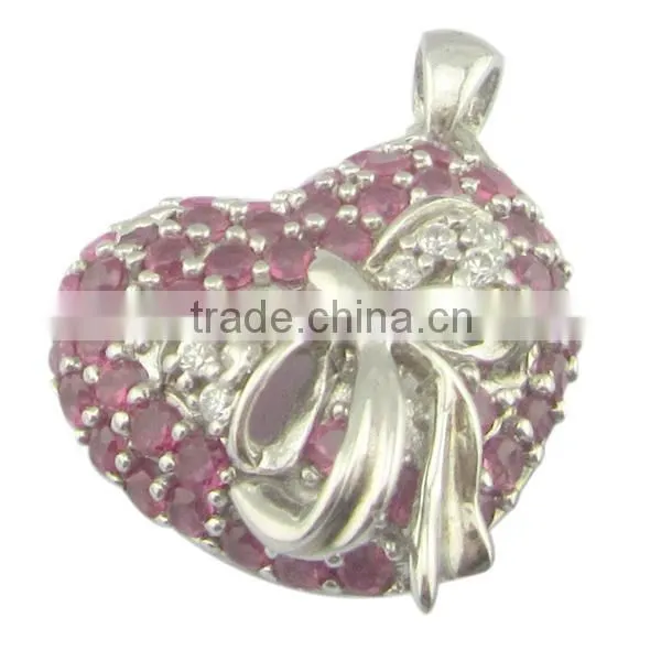 wholesale elephant heart silver jewelry pendant /jewelry charm