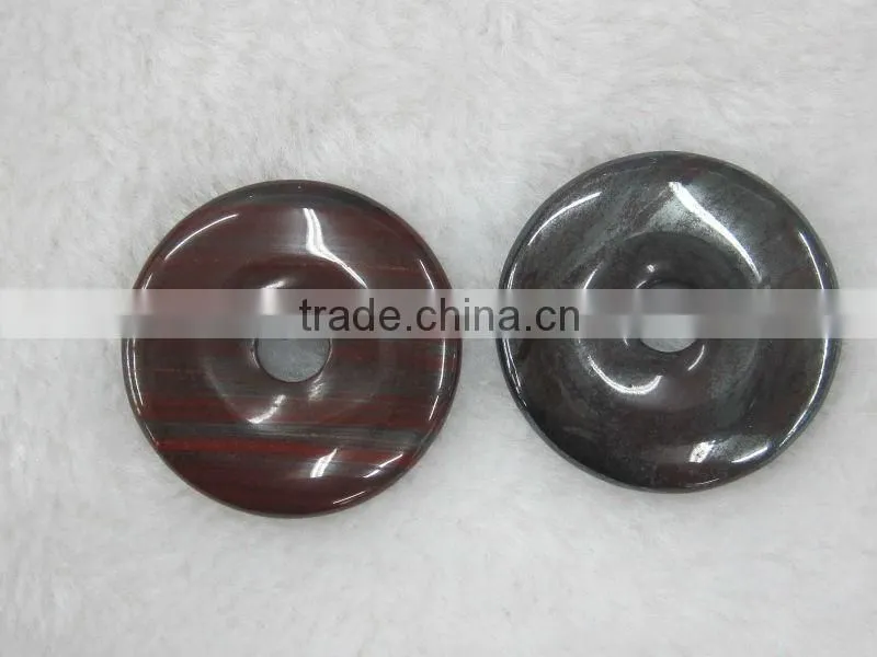 Wholesale natural 15-50mm Black Stone donut gemstone