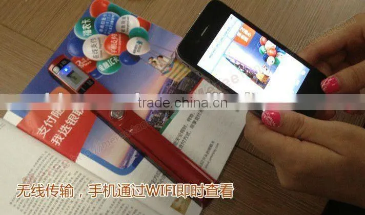 Handheld wireless color scanner pen with 900DPI