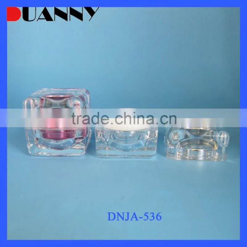 Pink Square Cosmetic Jar Packaging,Pink Cosmetic Jar