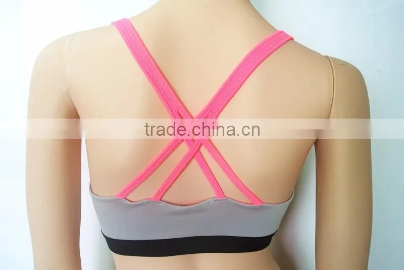 Shantou Wholesale Underwear Factory Women Plain Custom Blank Sports Bra