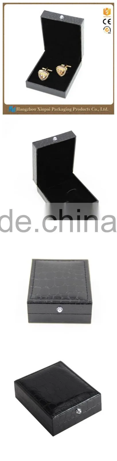 leather cufflink box for business man