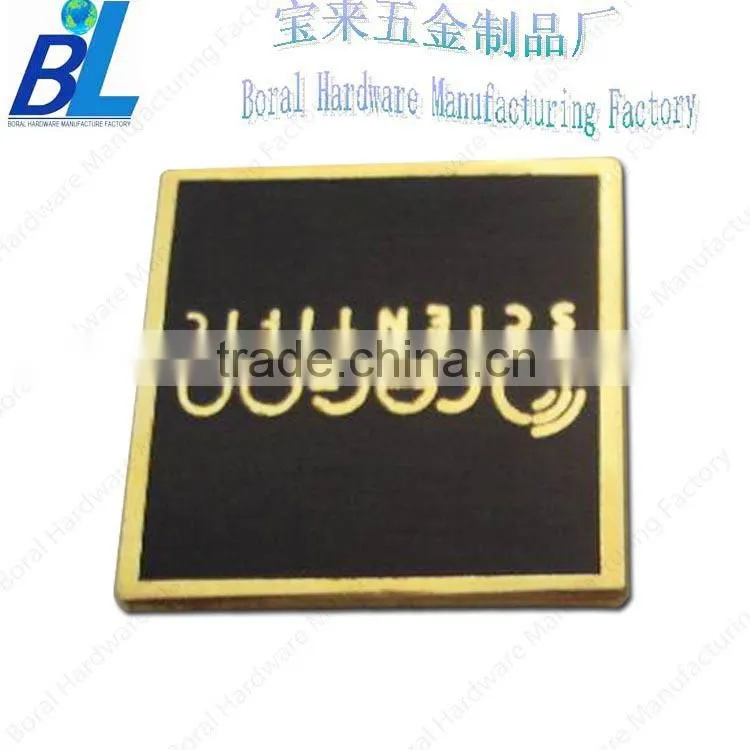 Customized mtal golden science self adhesive metal nameplates