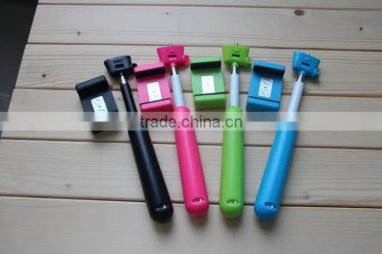 COLORFUL MONOPOD SELFIE STICK WITH BUILT-IN BLUETOOTH REMOTE WIRELESS SHUTTER