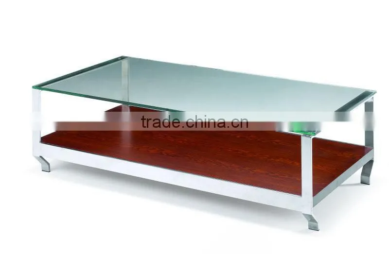 2015 modern glass tea table design SJ158